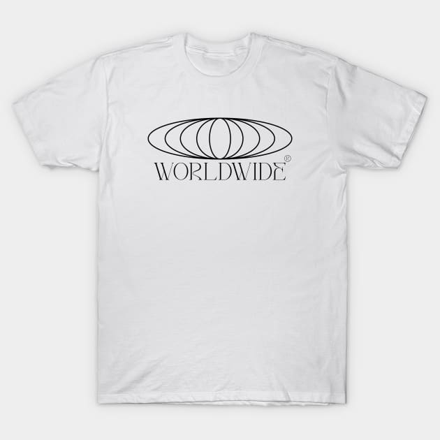 Worldwide Black T-Shirt by Clement's Store